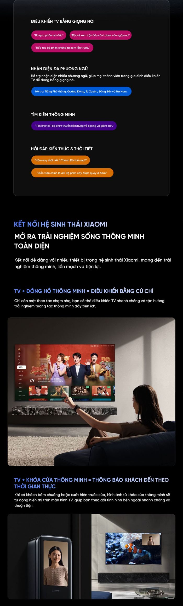 Tivi Xiaomi S 100 miniled 2026 4K độ sáng 2200nits