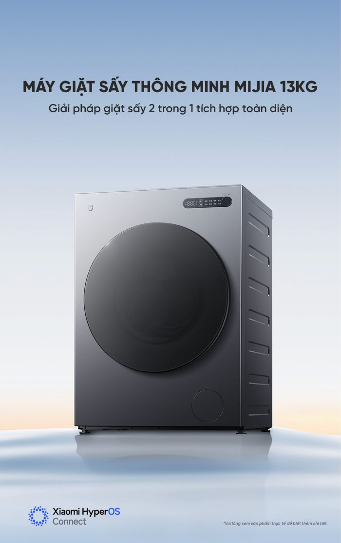 Máy Giặt Sấy 2 Trong 1 Xiaomi Mijia 13kg (Sấy 9kg) - Điều Khiển Thông Minh App Mijia
