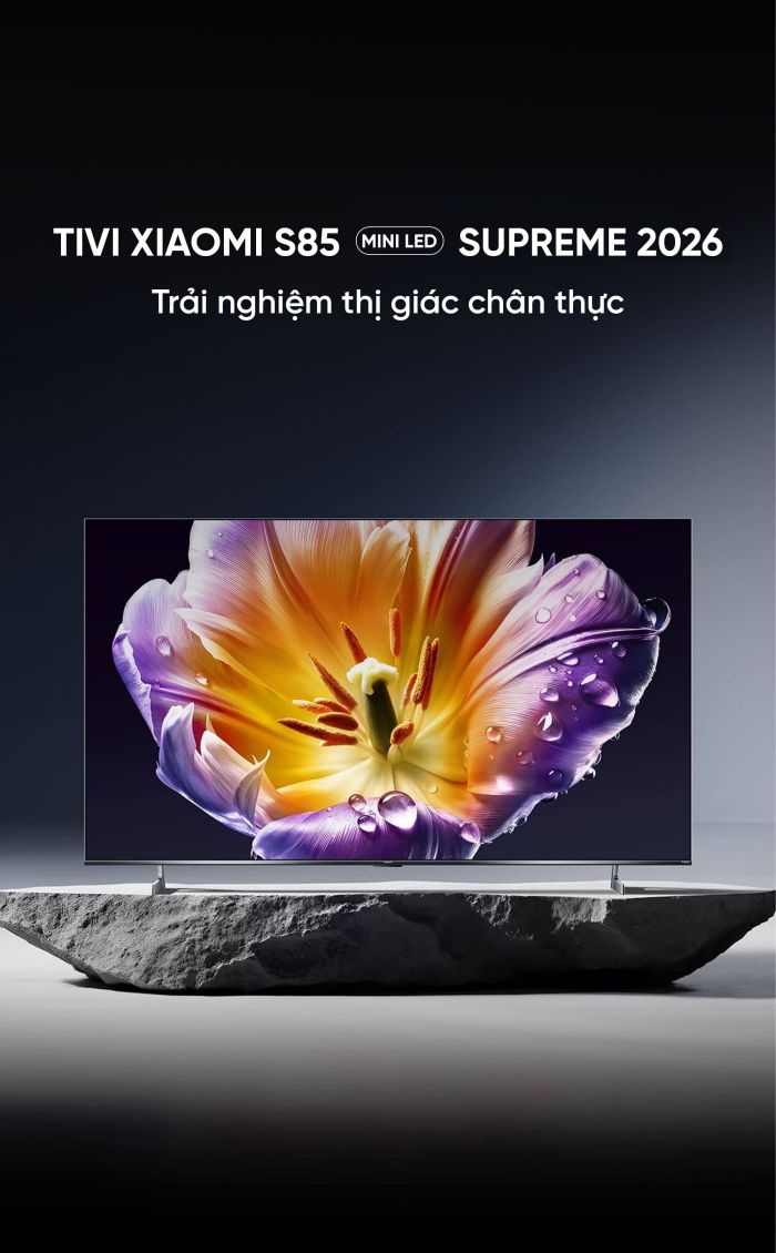 Tivi Xiaomi S 85 miniled 2026 4K độ sáng 2200nits