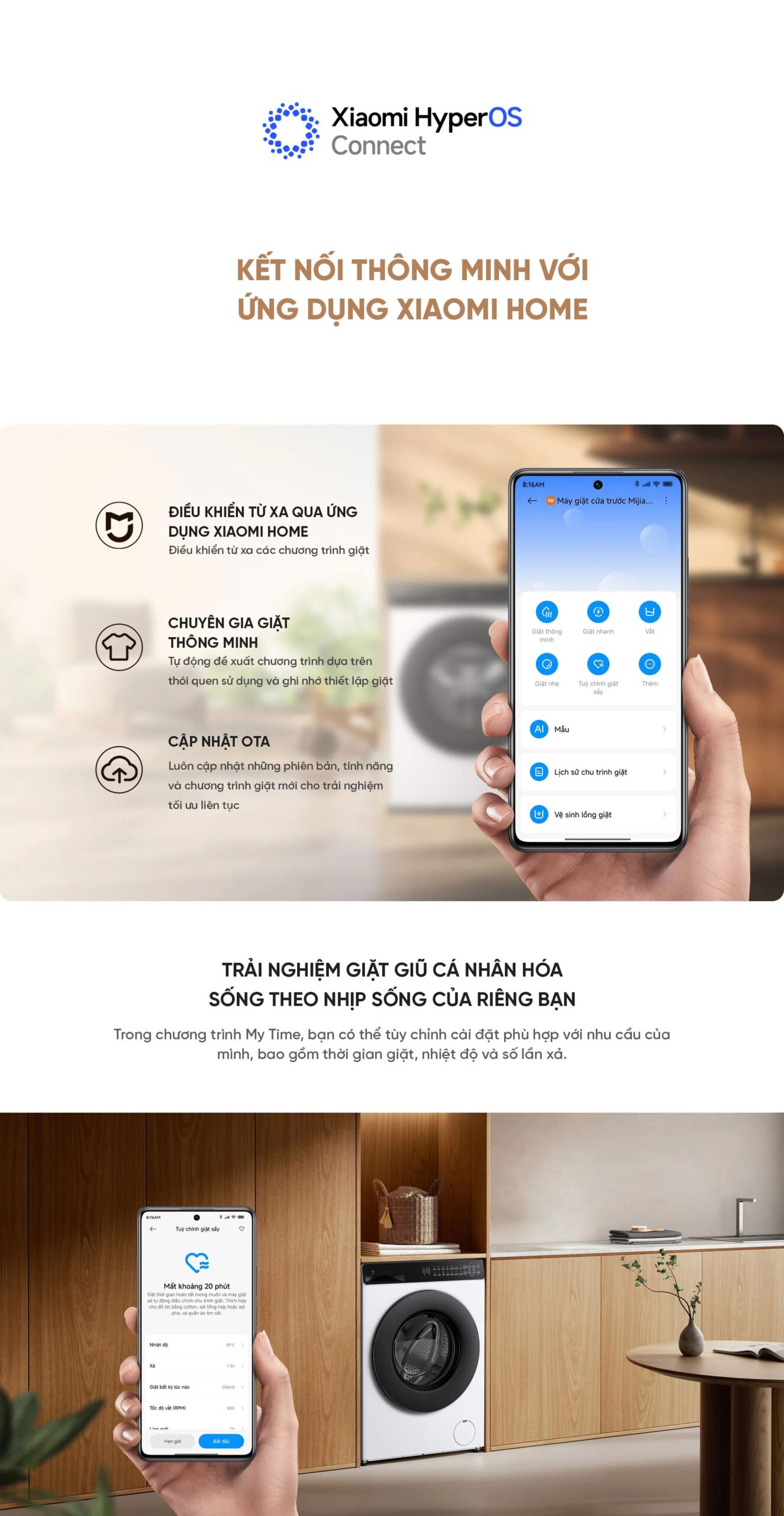 Máy Giặt Xiaomi Mijia Front Load Washer 9kg chỉ giặt