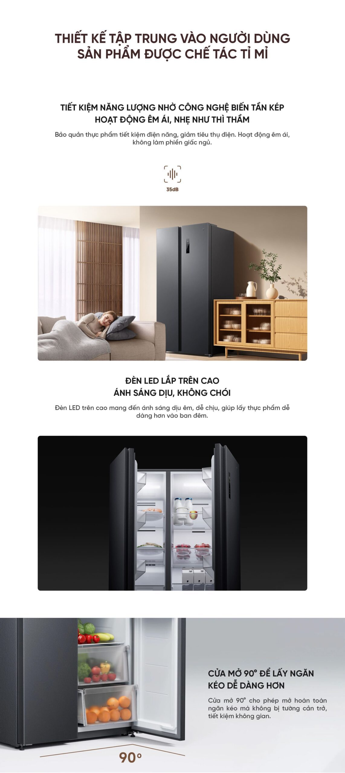 Tủ Lạnh Xiaomi Mijia 2 cánh Refrigerator Side-by-Side 635L
