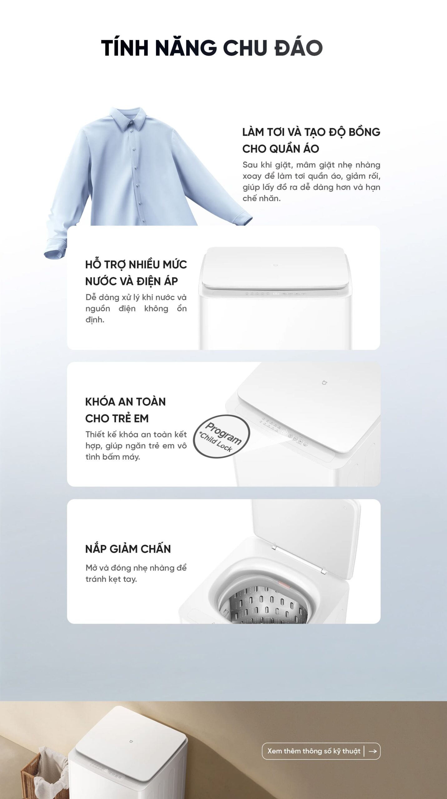 Máy Giặt Lồng Đứng Xiaomi Mijia Top Load Washer 13kg