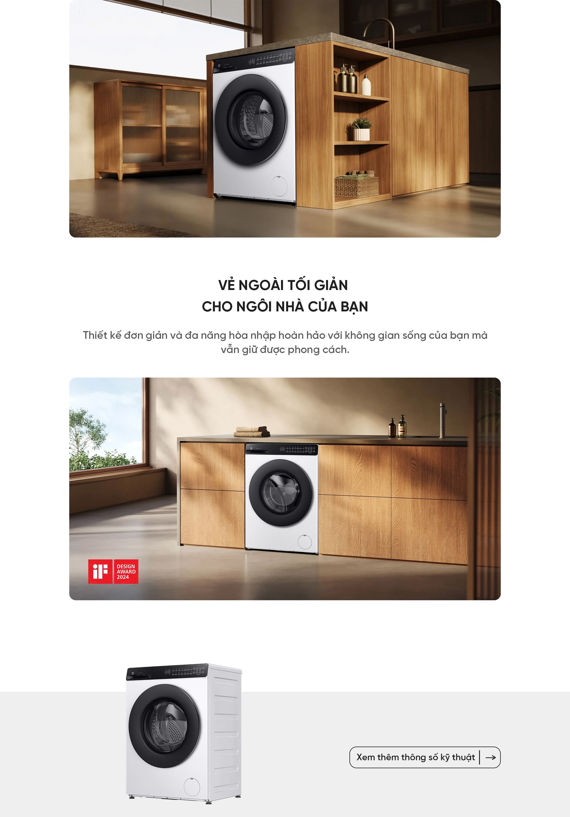 Máy Giặt Xiaomi Mijia Front Load Washer 9kg chỉ giặt