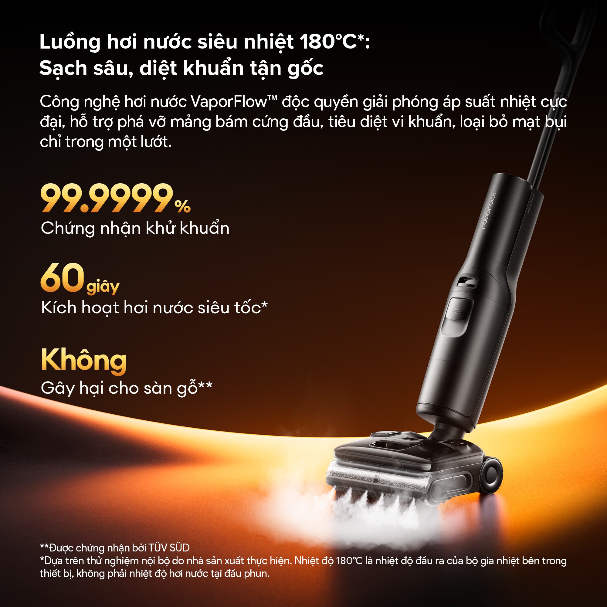 Máy hút bụi lau nhà hơi nước Roborock F25 Steam