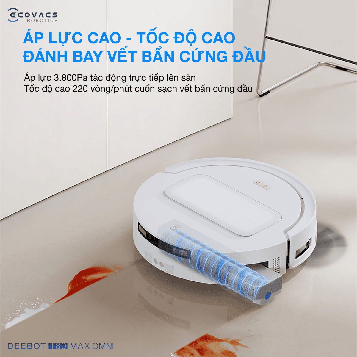 Robot hút bụi lau nhà Ecovacs Deebot T80 Max Omni