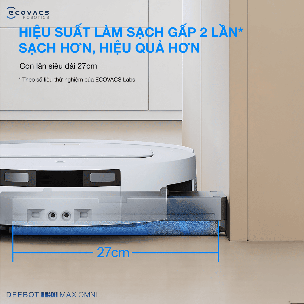 Robot hút bụi lau nhà Ecovacs Deebot T80 Max Omni