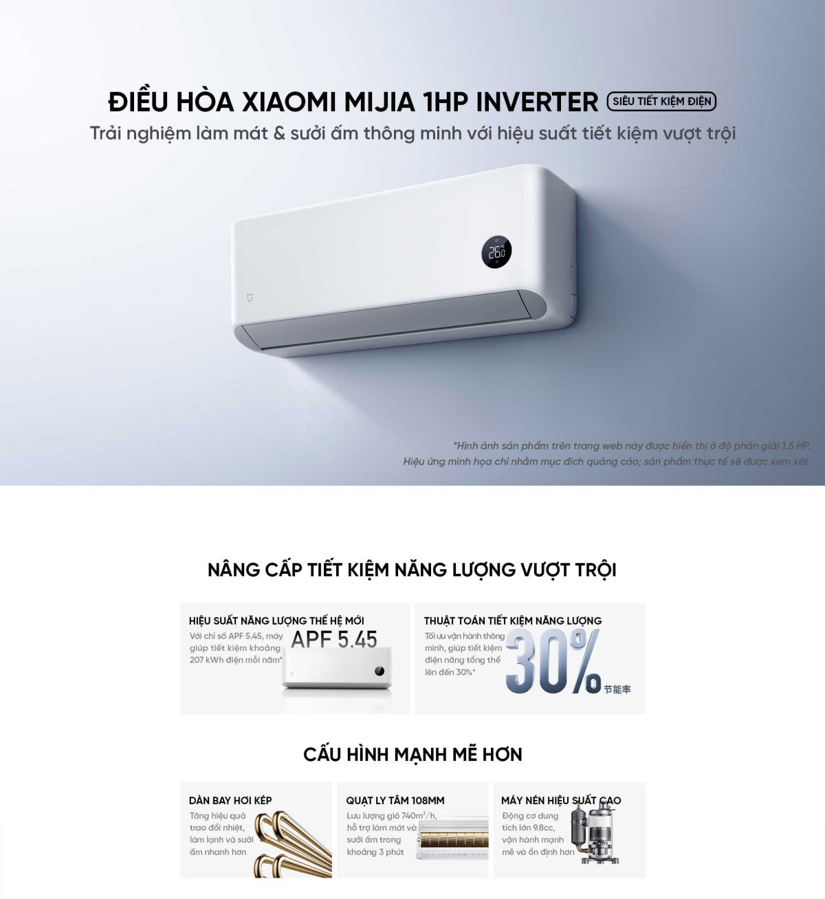 Điều hòa 2 chiều Xiaomi Mijia 26GW-PG10/N1A1 1HP 2026